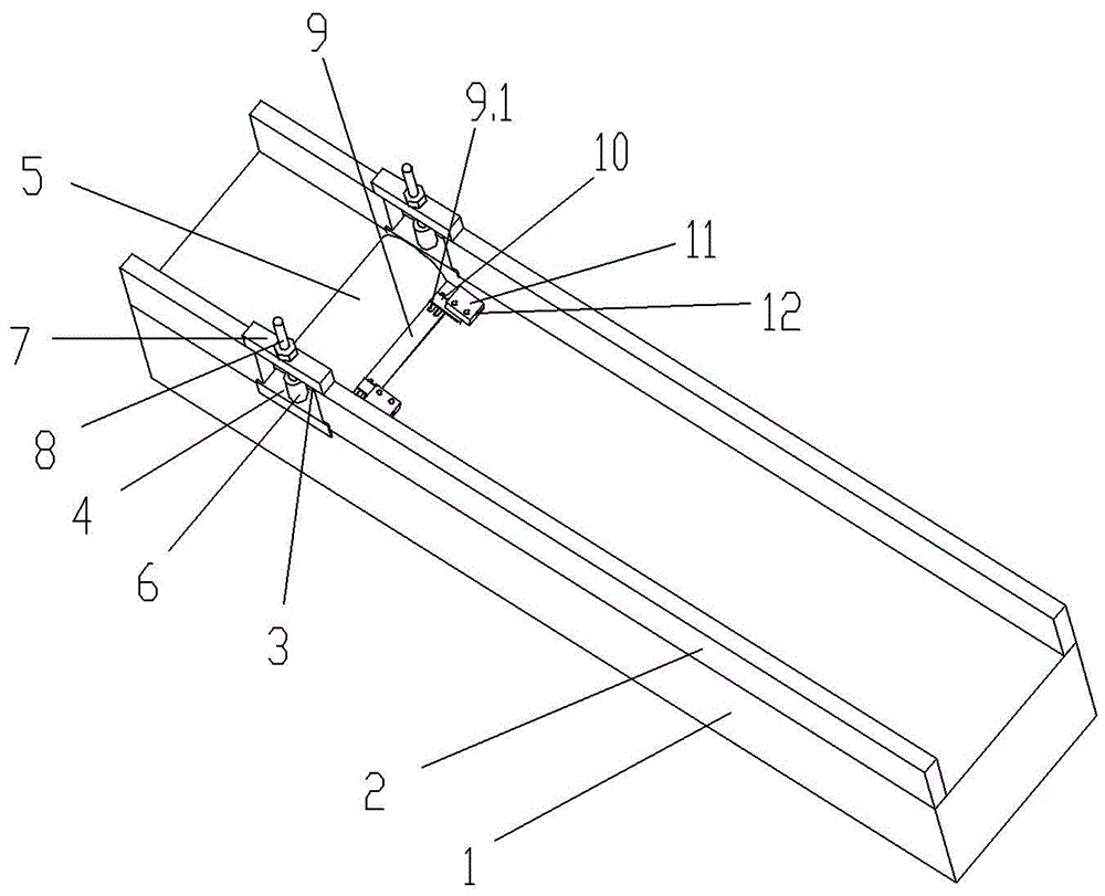 Processing device for smoke-proof strips of fireproof rolling shutter door rail