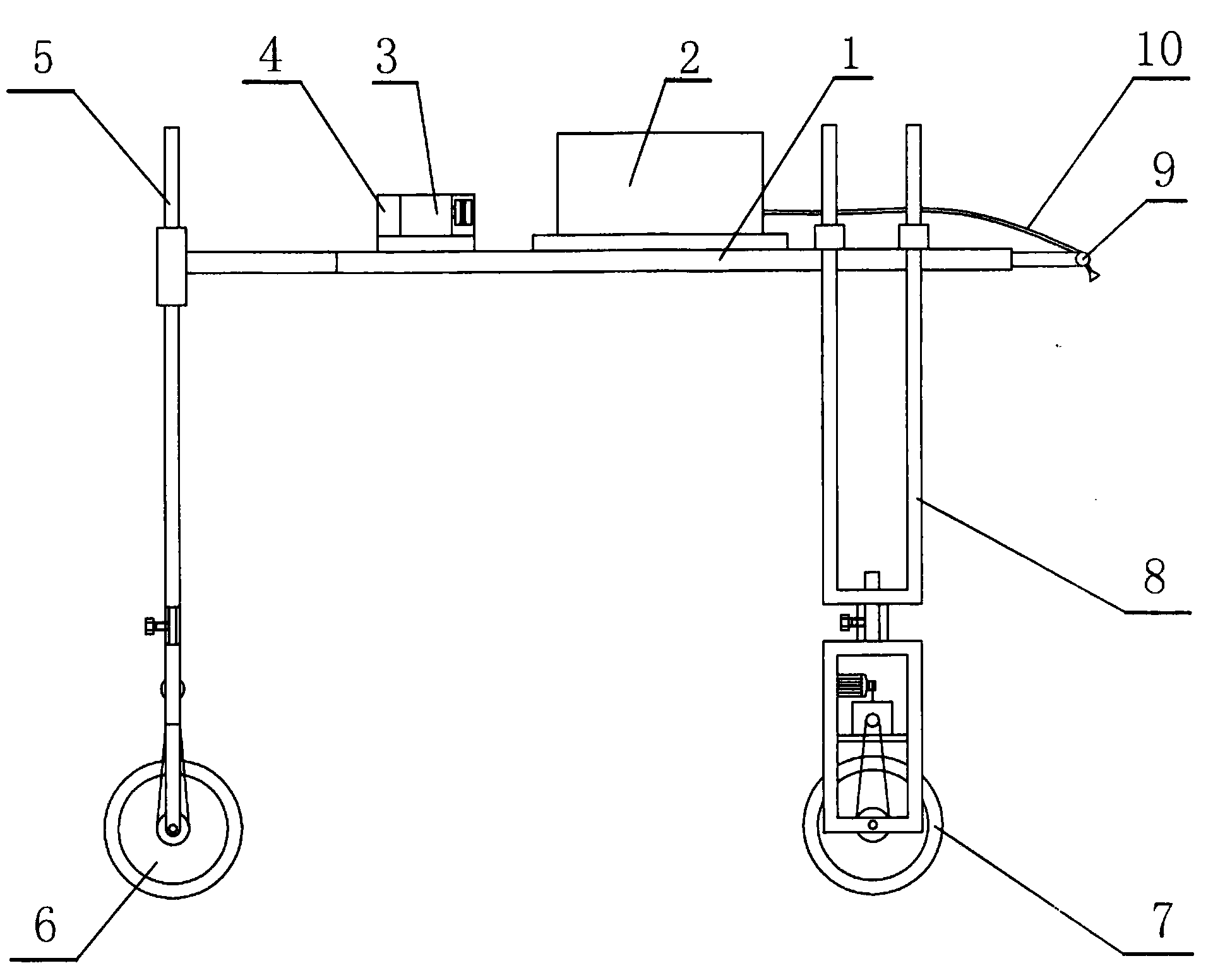 Variable automatically-walking pesticide spraying machine