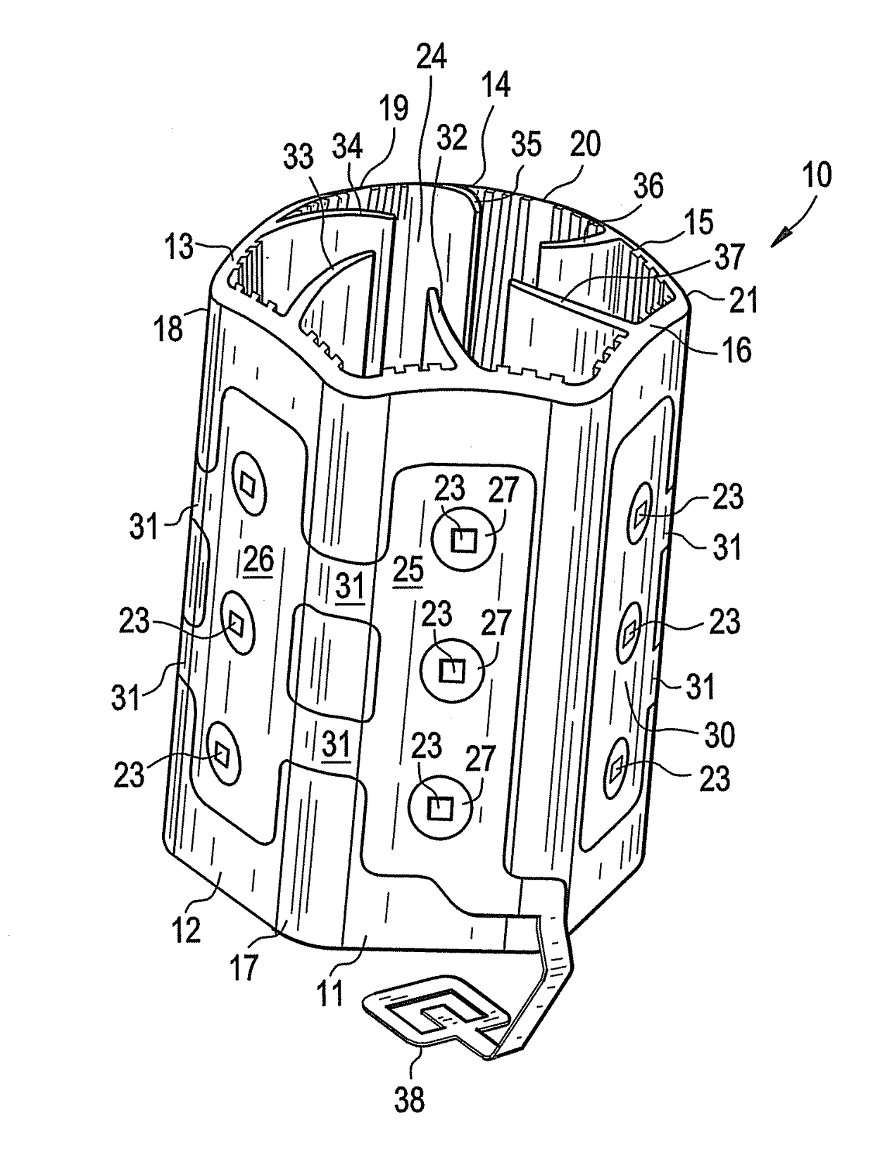 Heat sink structures, lighting elements and lamps incorporating same, and methods of making same