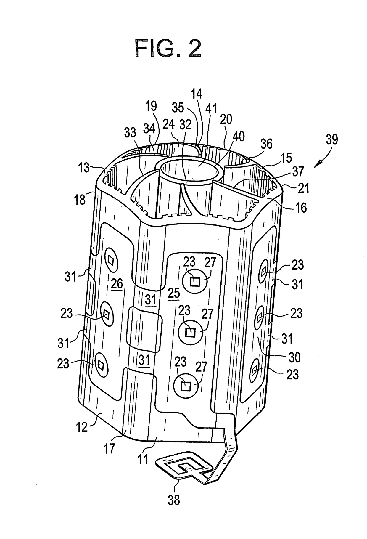 Heat sink structures, lighting elements and lamps incorporating same, and methods of making same