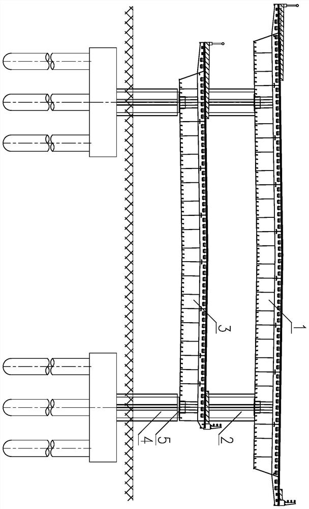 Double-layer elevated structure for high-intensity area under limited clearance and construction method of double-layer elevated structure