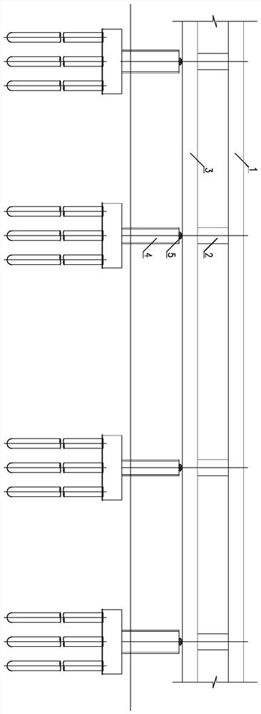 Double-layer elevated structure for high-intensity area under limited clearance and construction method of double-layer elevated structure