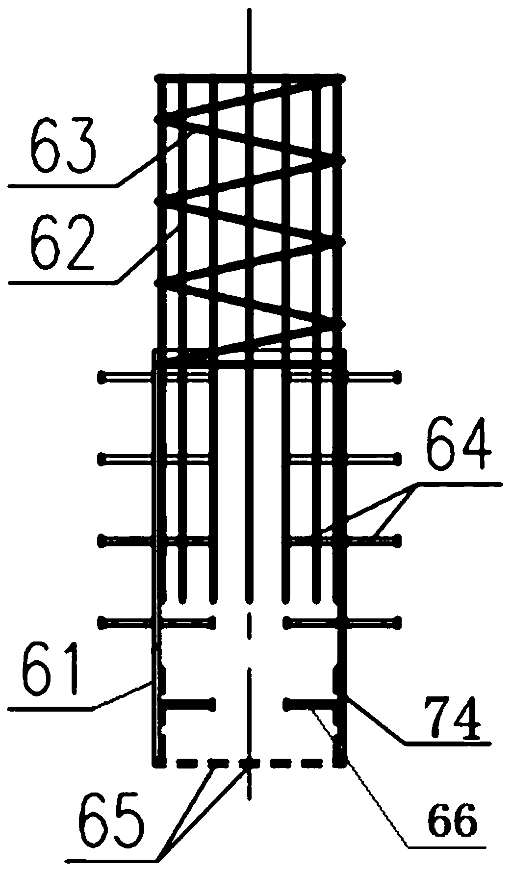 Fabricated bridge pile-column assembled structure and connecting method thereof