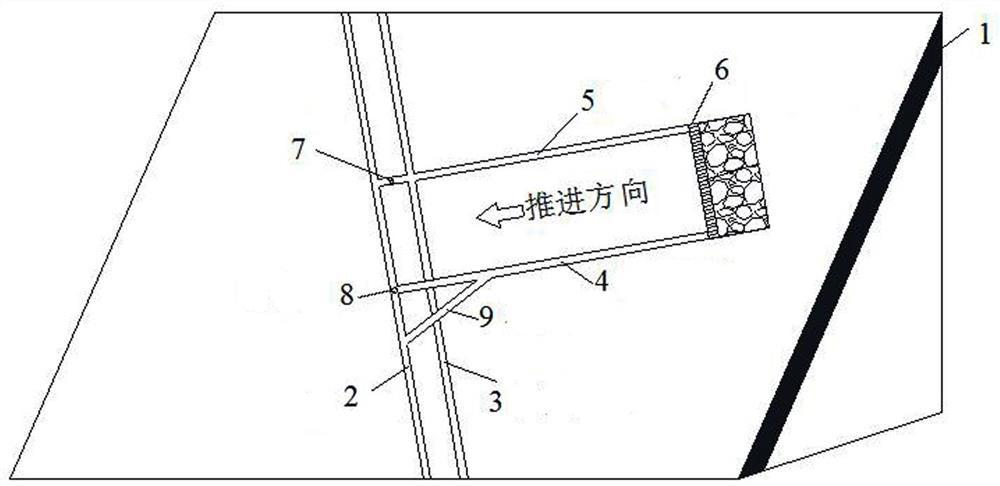 Mining system and mining method of pseudo-dipping layout in steeply inclined coal seam mining area