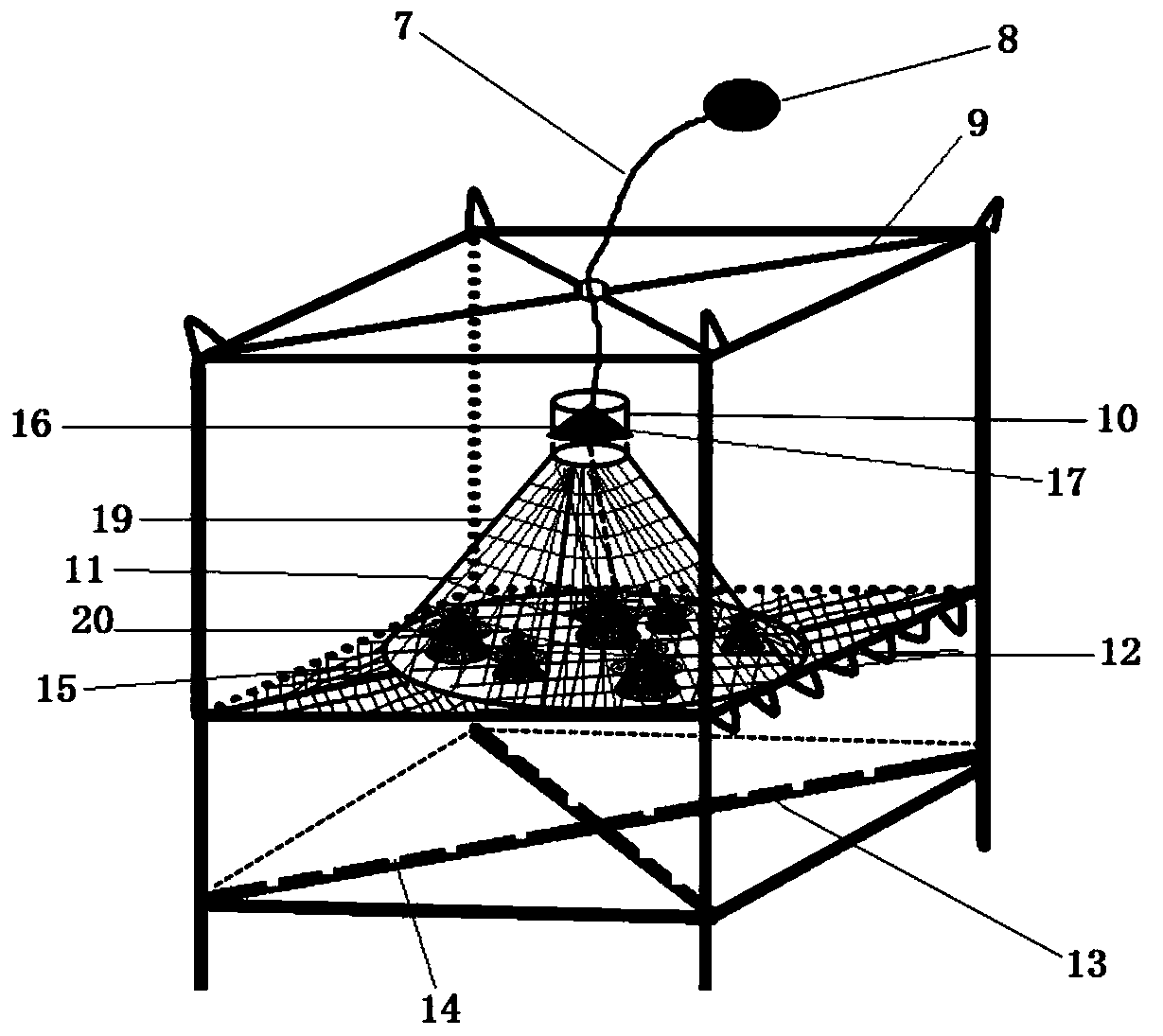 Fish attracting type culture and proliferation fish shelter and use method thereof