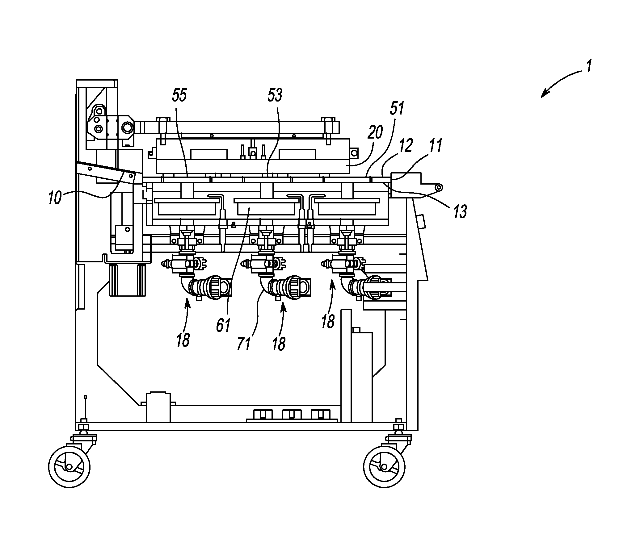 Cooking grill with multiple gas heating zones front to back for improved grill plate temperature management