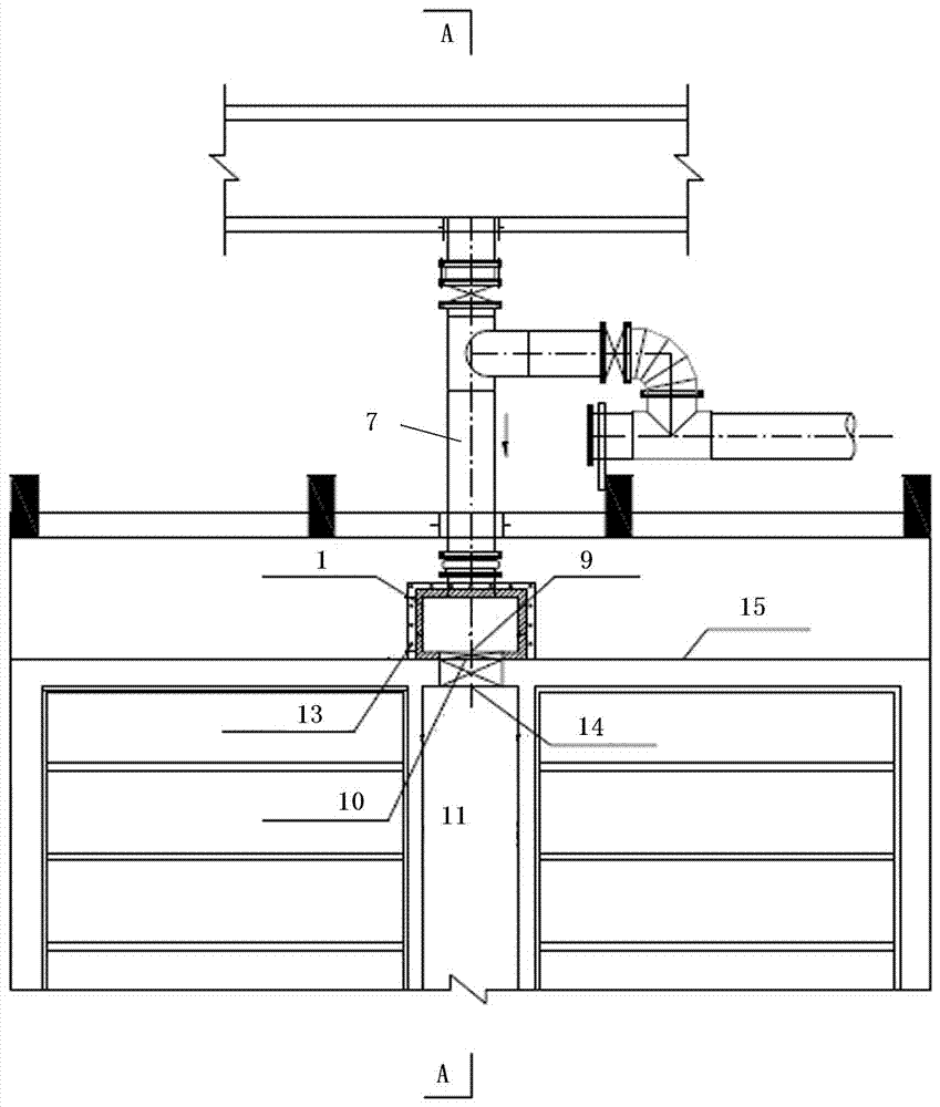 A filter air-water distribution device