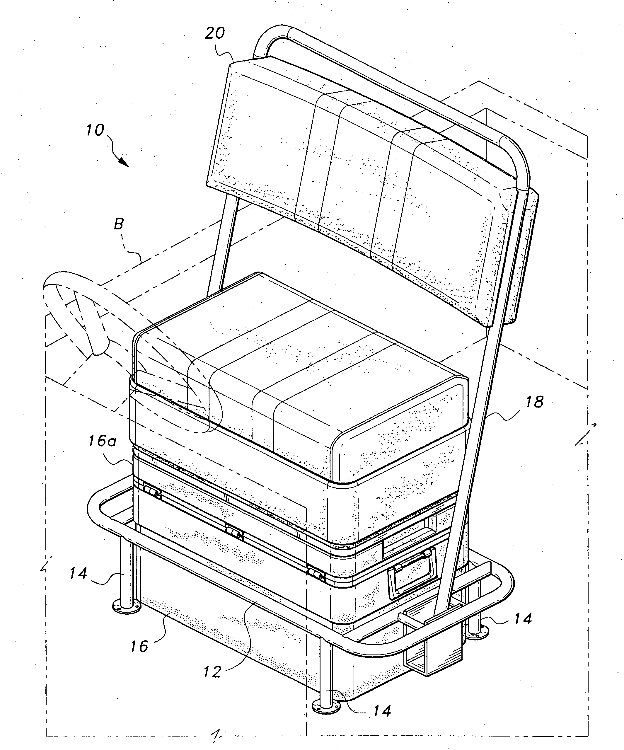 Combination cooler and seat system