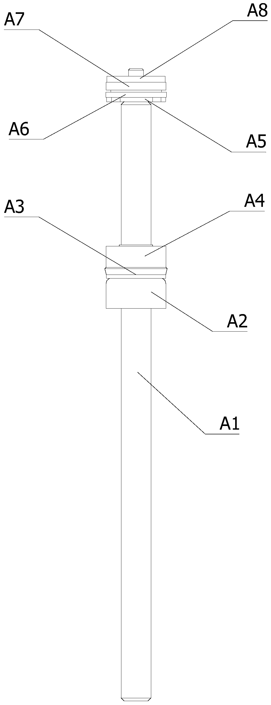 Piston installation mechanism of a gas spring piston rod assembly