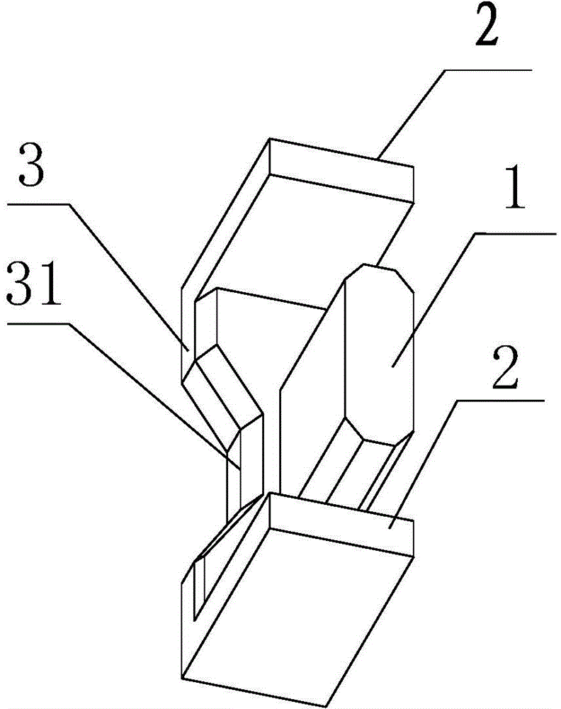 E-shaped bias magnetic core and circuit board using magnetic core