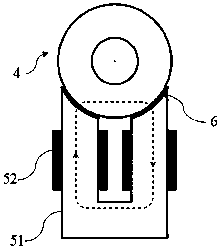 Electromagnetic loading device and loading method used for reliability testing of numerically-controlled machine tool