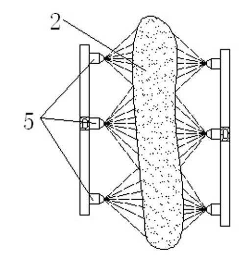 Oiling method and oiling device of wool lubricant during slivering process of cashmere