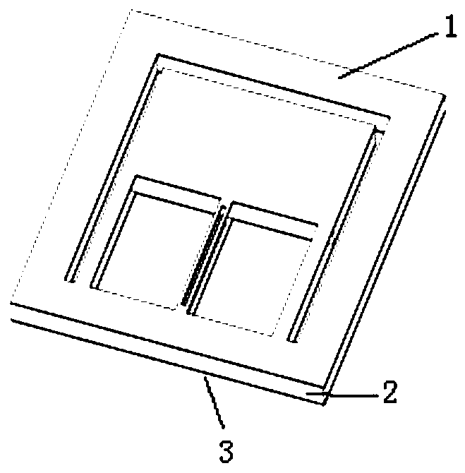 Chip of Z-direction sensitive quartz vibration beam accelerometer based on quartz on silicon (QoS) technology, processing technology and accelerometer