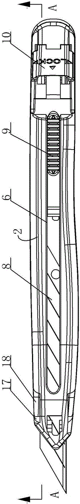 Art knife structure capable of clamping blade