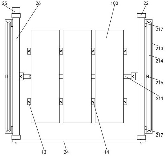 A device for detecting the flatness of wooden floor production