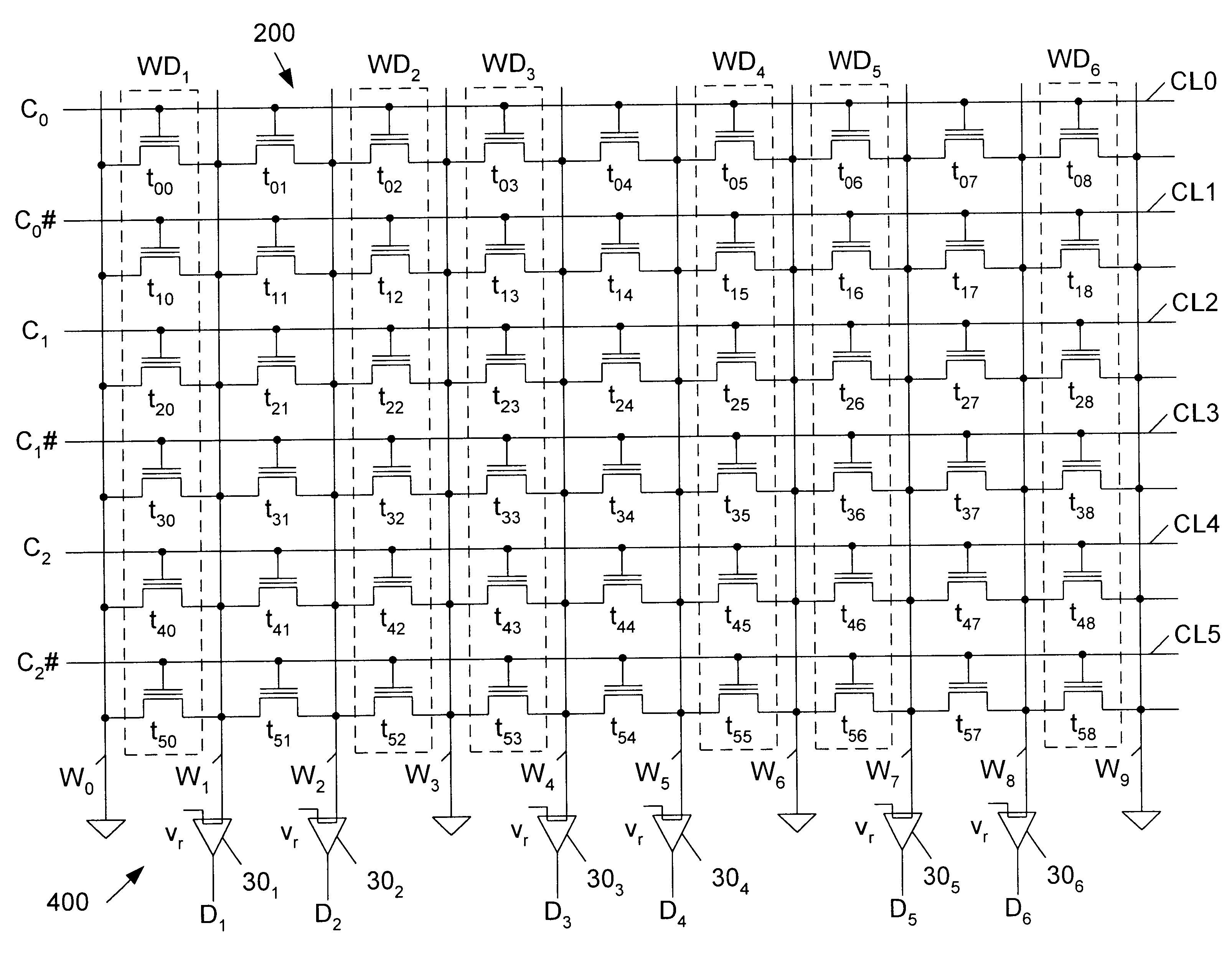 Content-addressable memory for virtual ground flash architectures