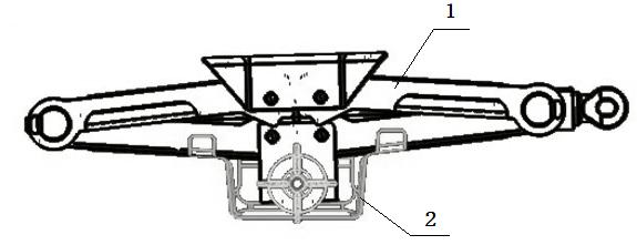 Fixing support of mechanical jack of automobile and fixing method of jack