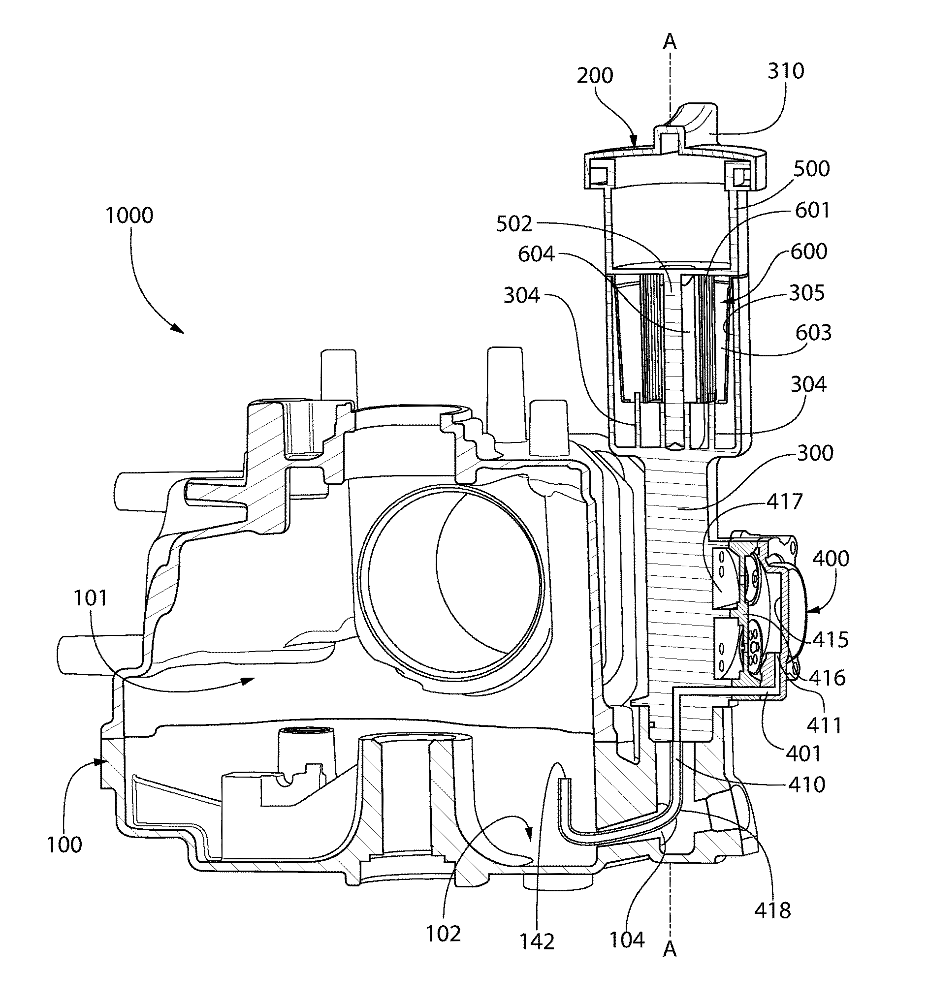 Internal combustion engine and oil treatment apparatus for use with the same