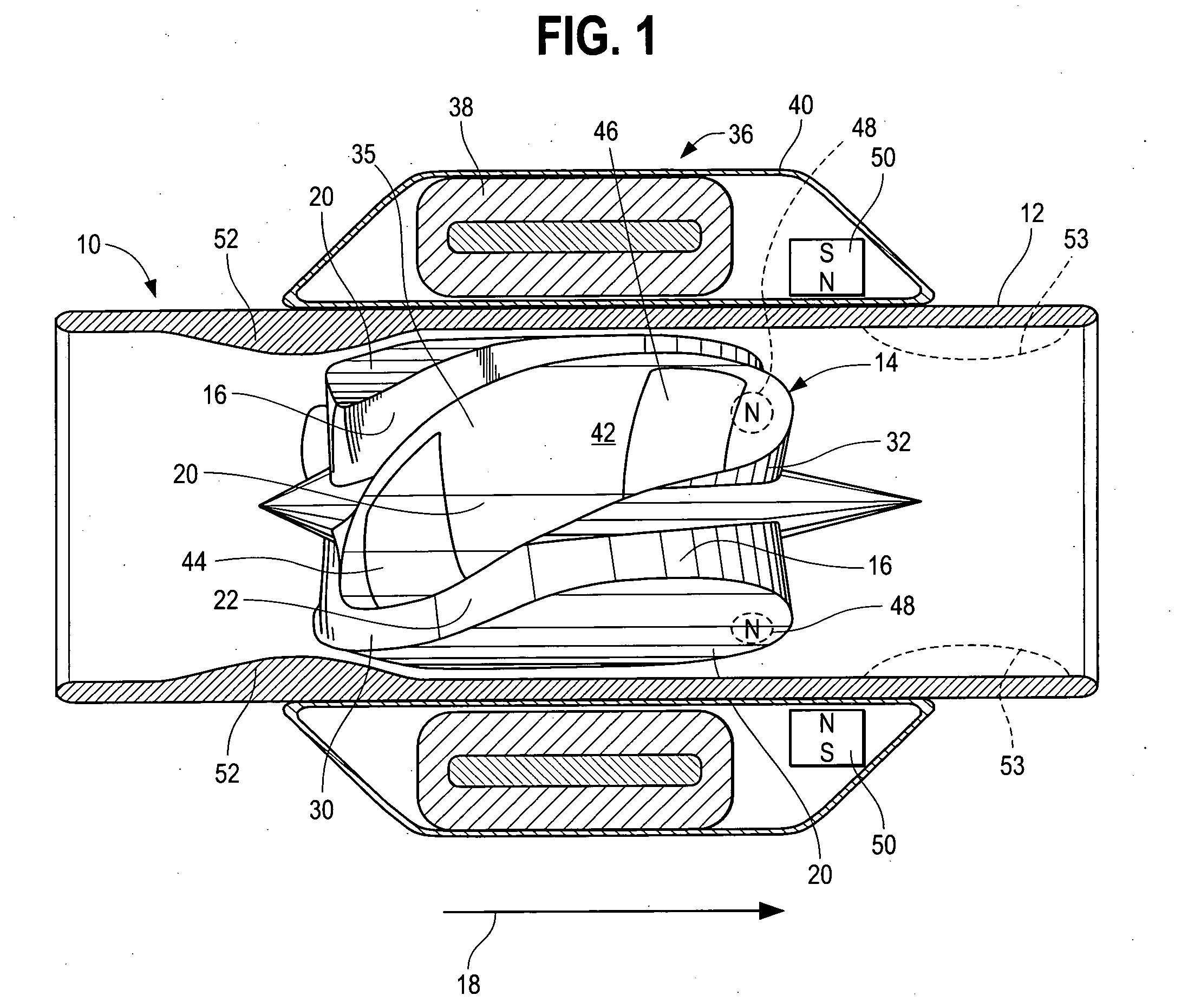 Wide blade, axial flow pump