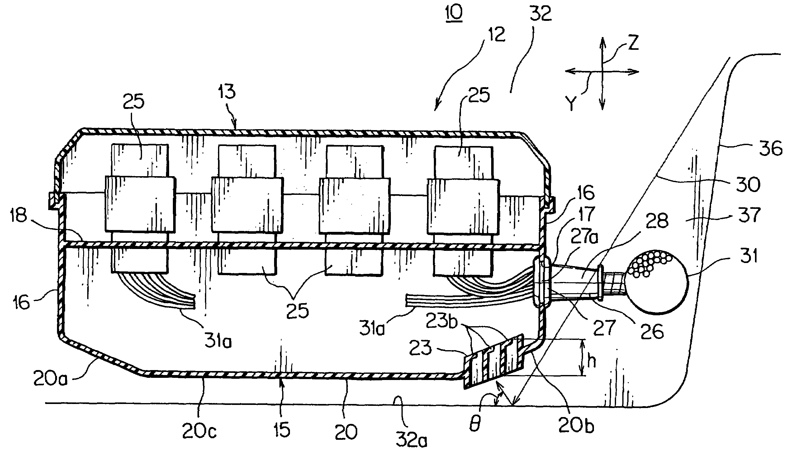 Waterproof structure of junction box