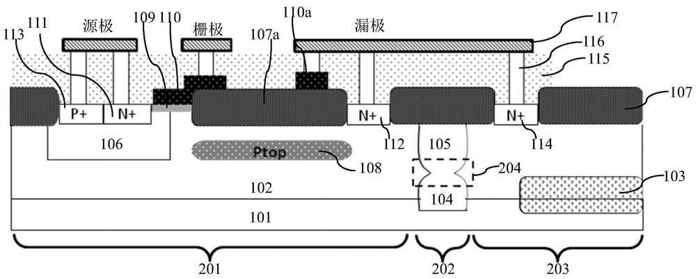 Level shifting structure and manufacturing method thereof