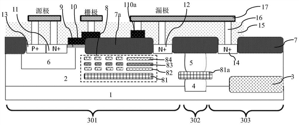 Level shifting structure and manufacturing method thereof