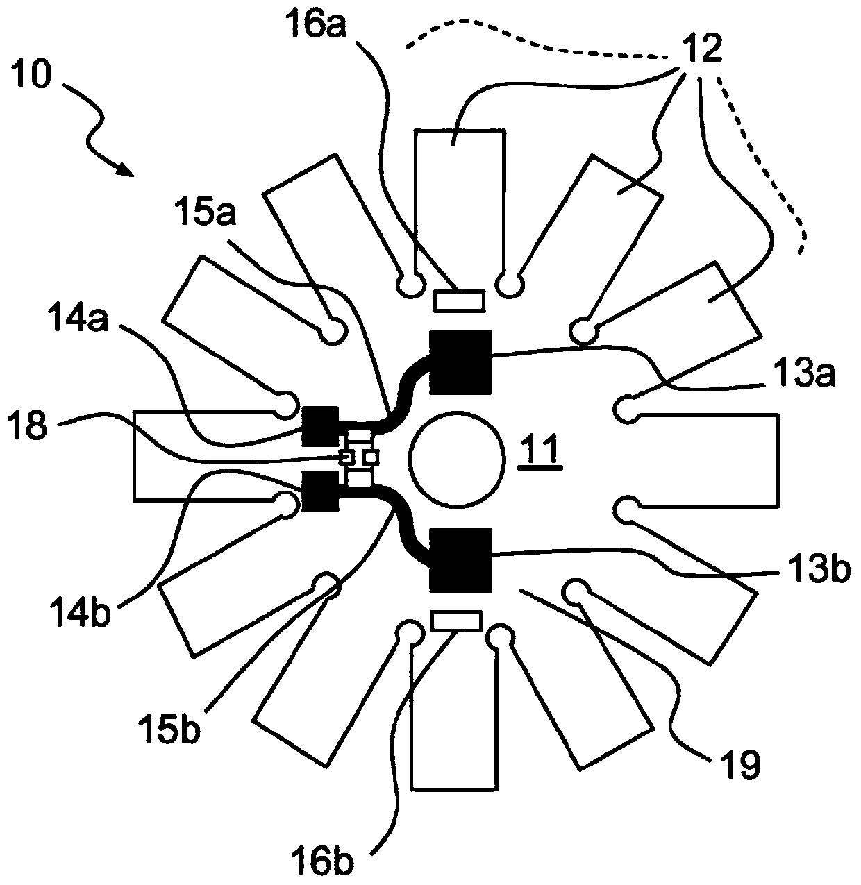 Printed circuits for securing the connection of electric motors and electric motors including printed circuits