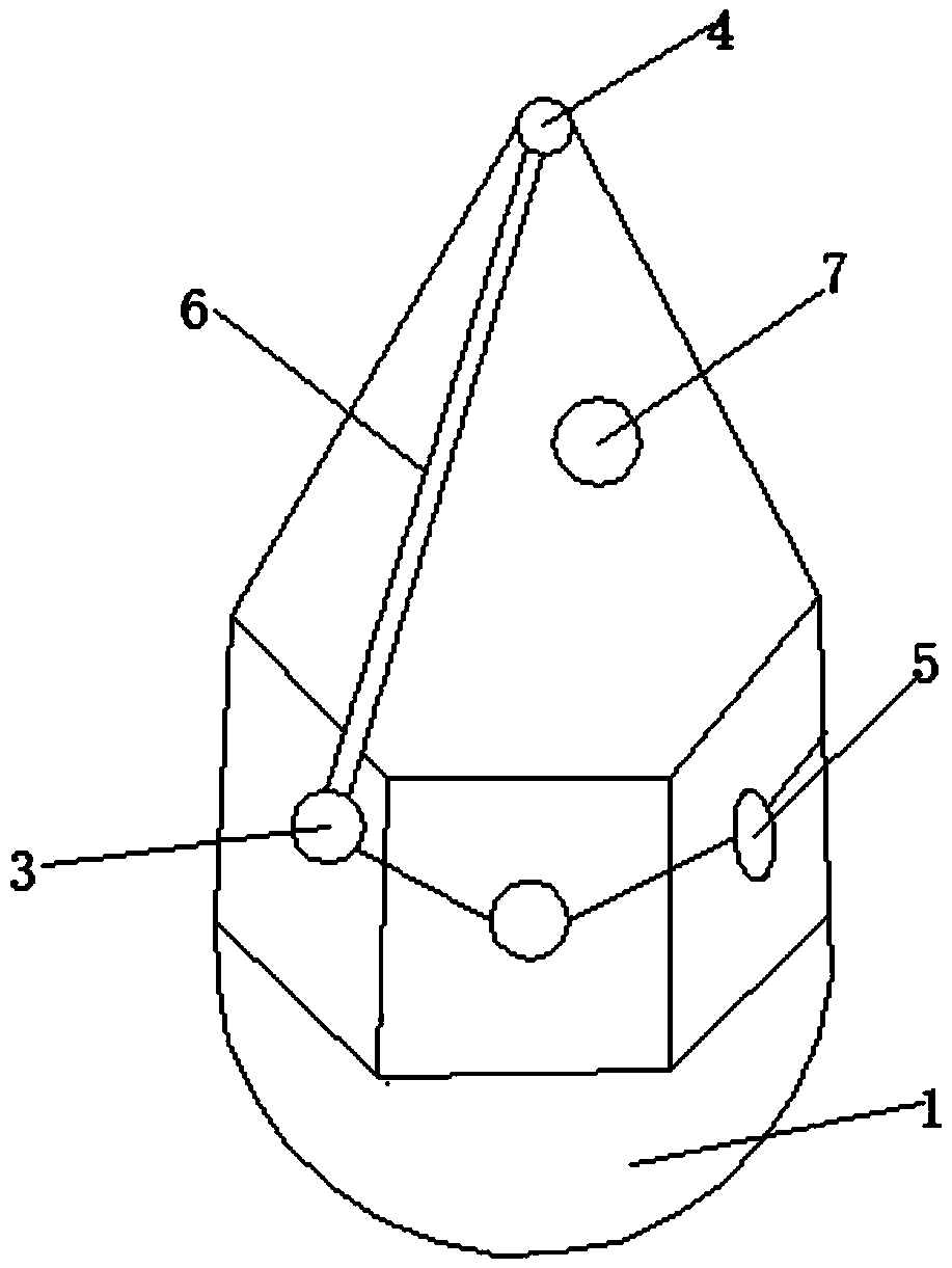 A buoy and fixed pile power generation device using wave energy