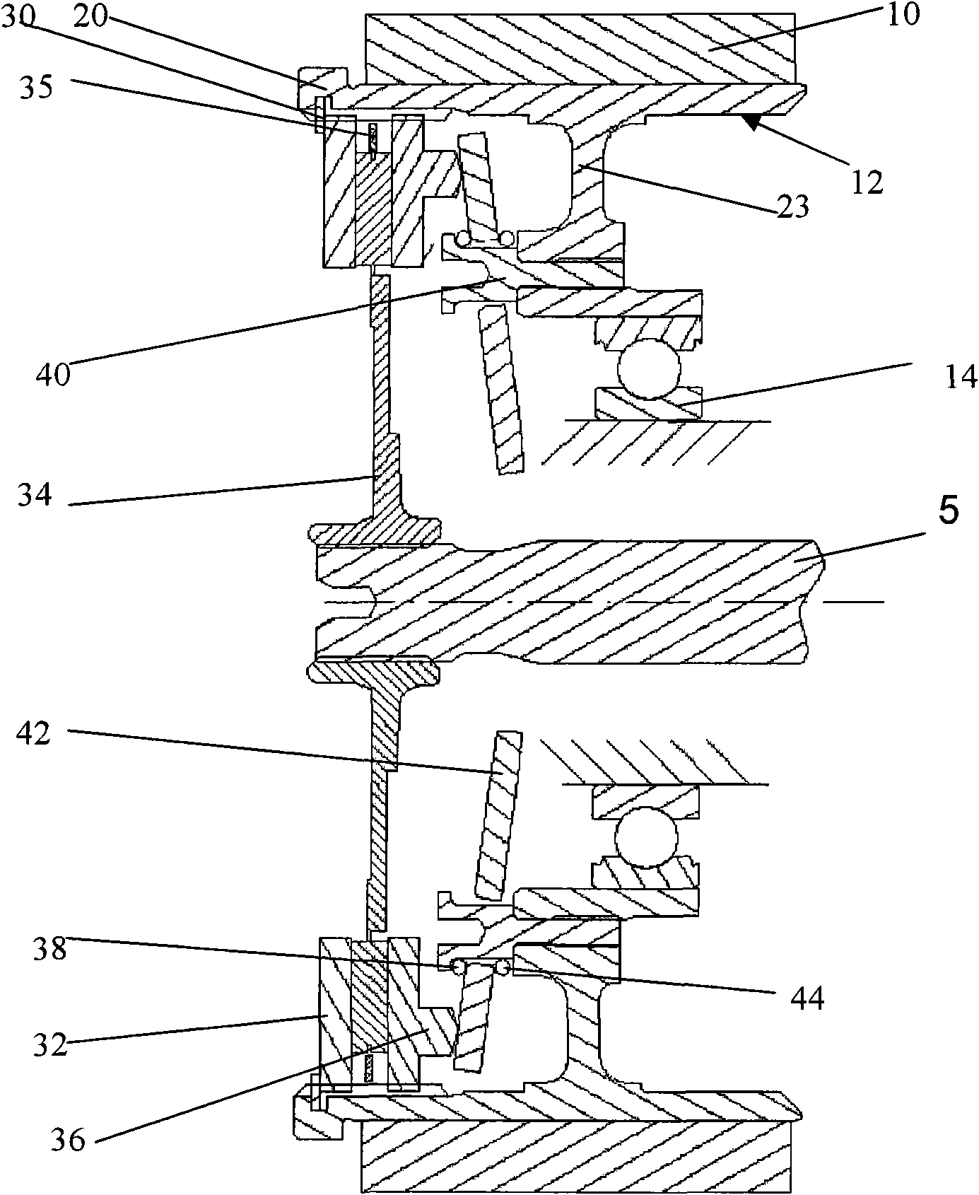 Normallyclosed clutch integrated in motor rotor bracket and vehicle including same