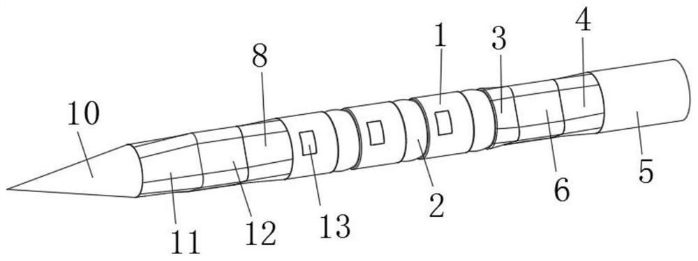 A medical suture needle with variable clamping angle