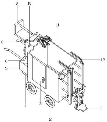 Cleaning device for inner wall of industrial waste barrel in industrial park