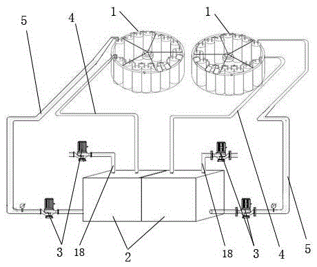 Hot water system for industrial cleaning machine