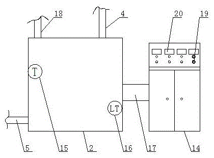 Hot water system for industrial cleaning machine