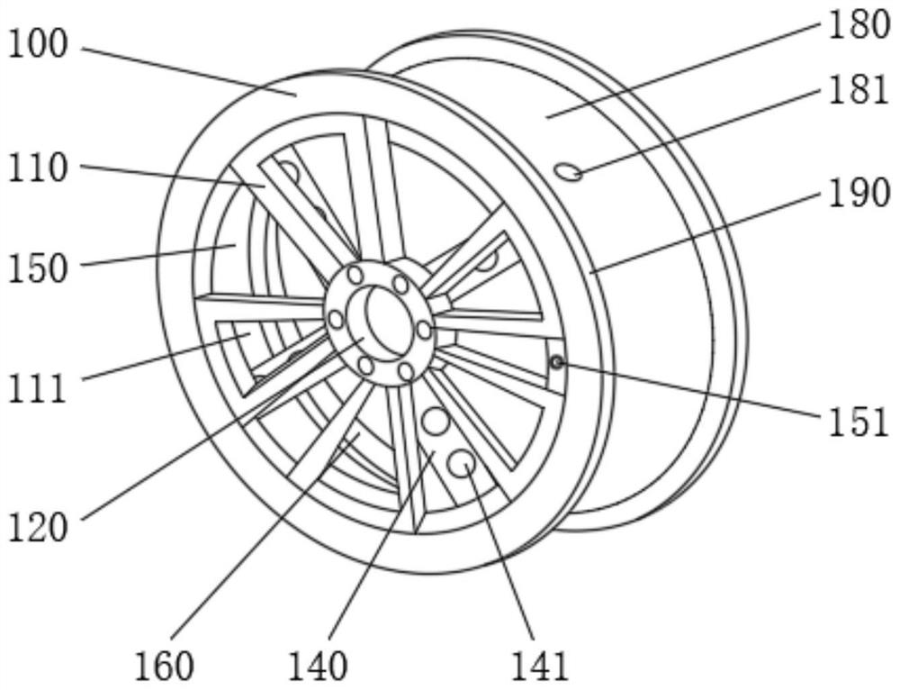 High-strength aluminum alloy hub structure