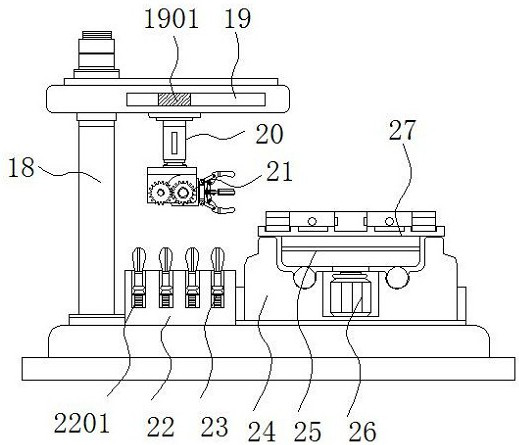 Rudder decorating part assembly device capable of achieving fixed-length cutting of rudder stock