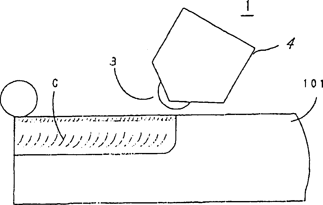 Fragile material cutter, line drawer therewith and method therefor