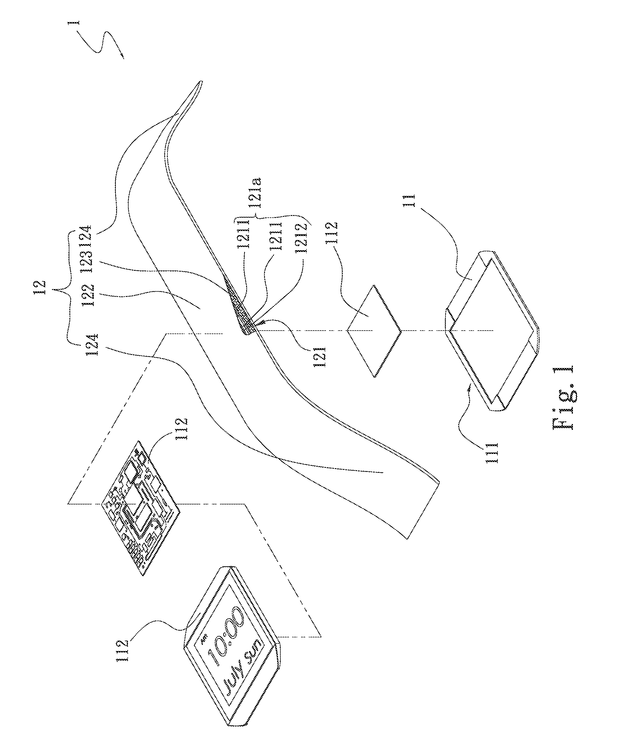 Heat dissipation structure for wearable mobile device