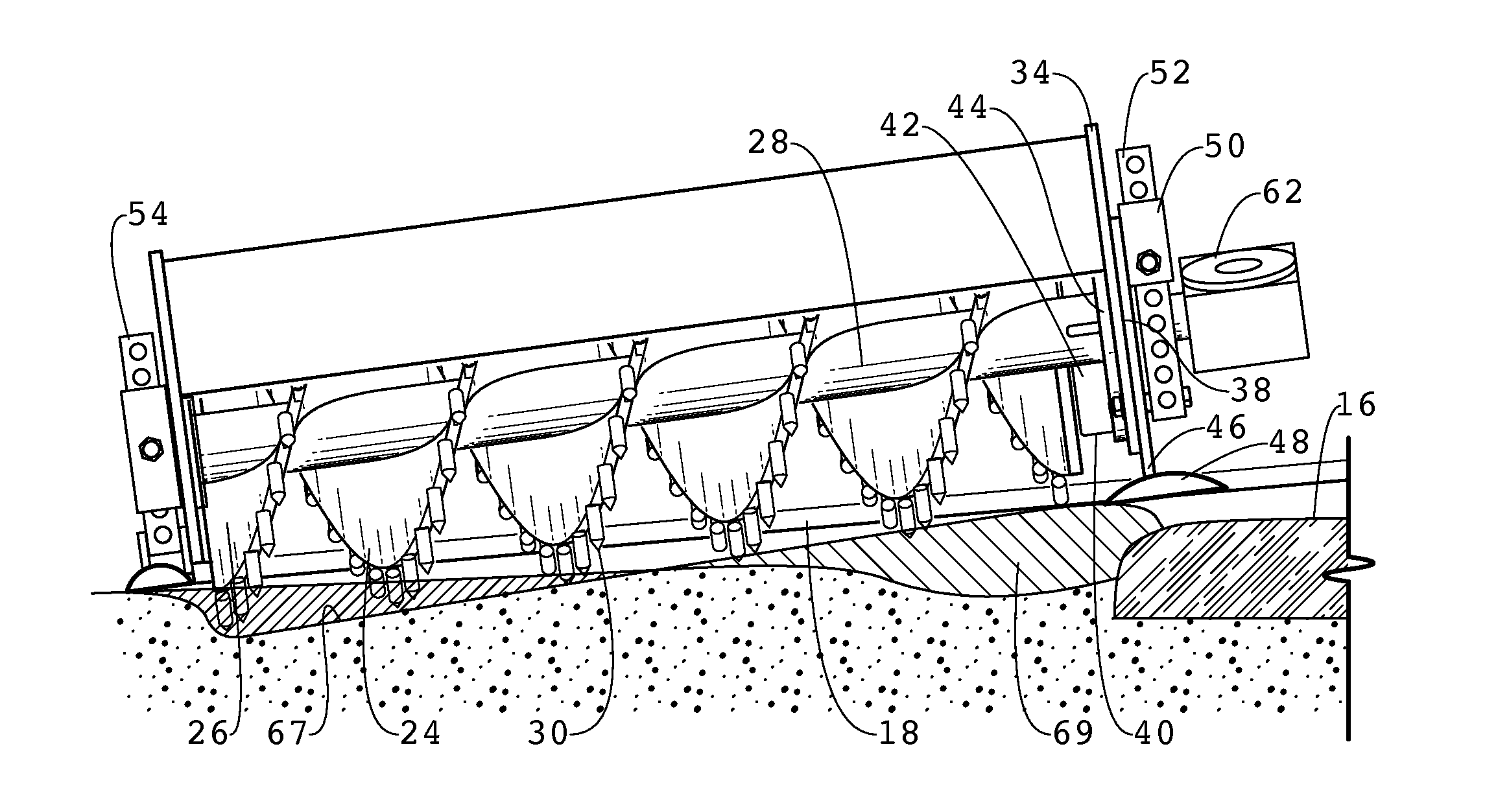 Machine for reclaiming and recycling roadway shoulder material while restoring shoulder grade and level