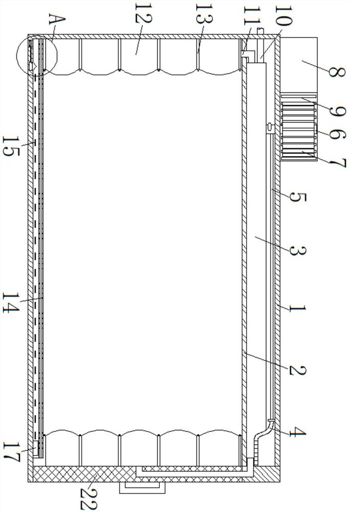 Fruit and vegetable long-distance transport box ventilation device and ventilation method thereof