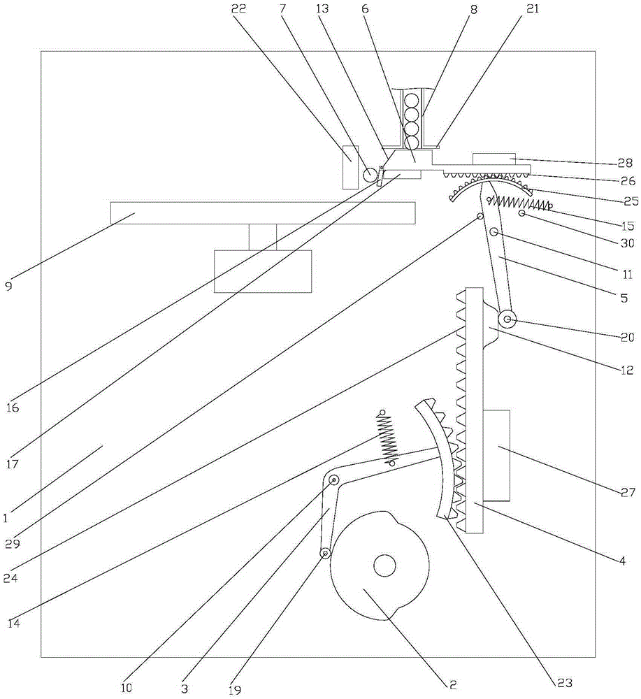 Automatic rolling ball grouping mechanism