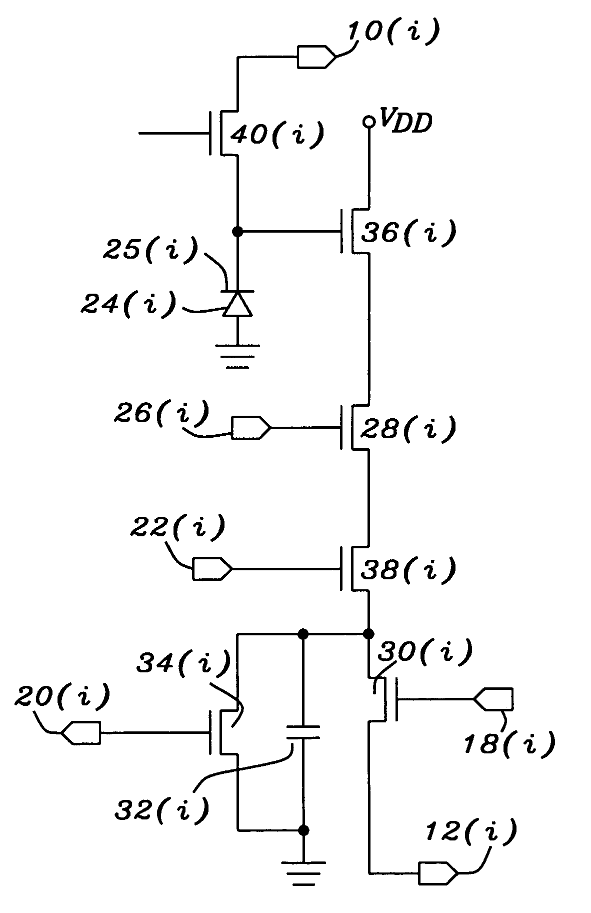 CMOS APS readout scheme that combines reset drain current and the source follower output