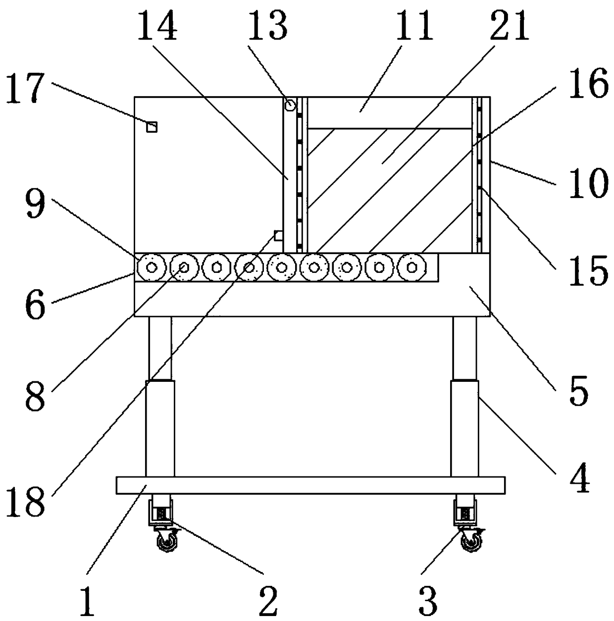 A mobile transport device for electromechanical equipment