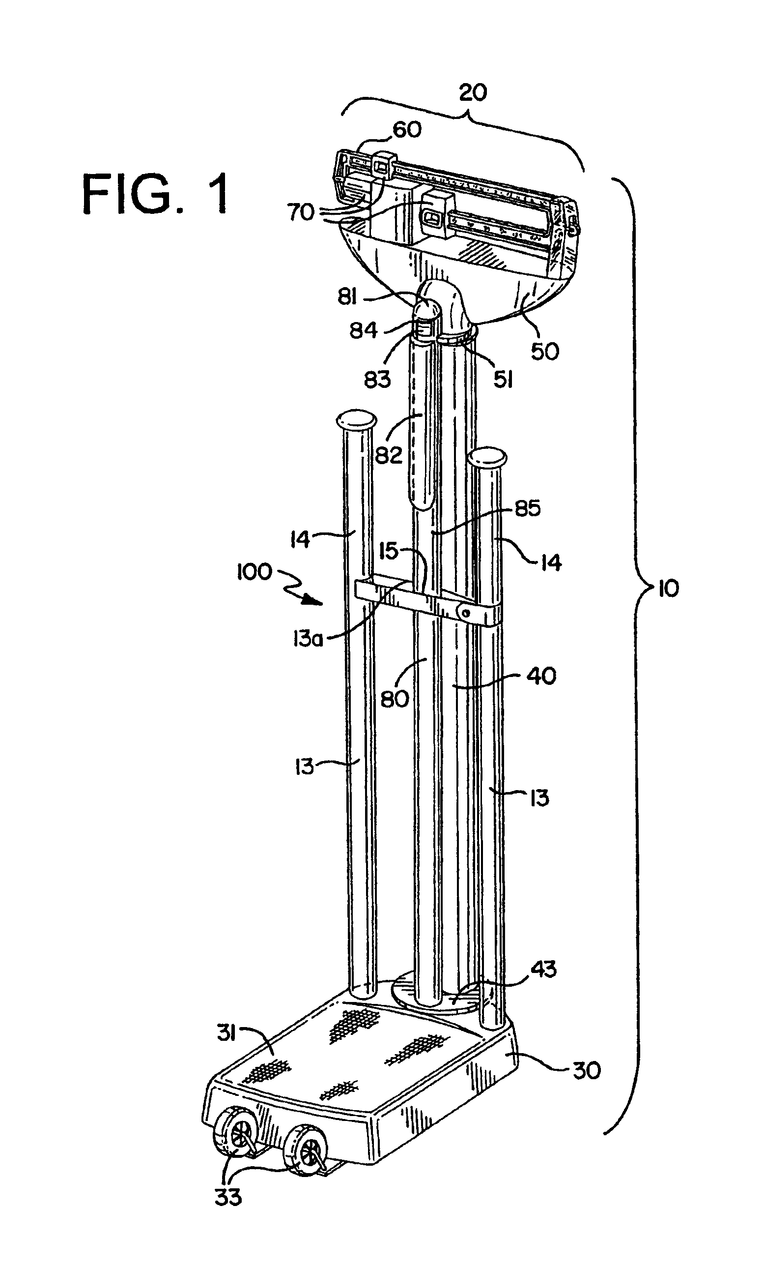 Beam scale with user friendly features