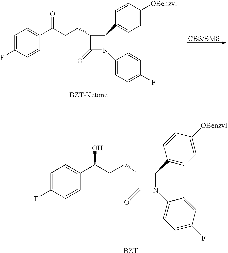 Process for preparing intermediates of ezetimibe by microbial reduction