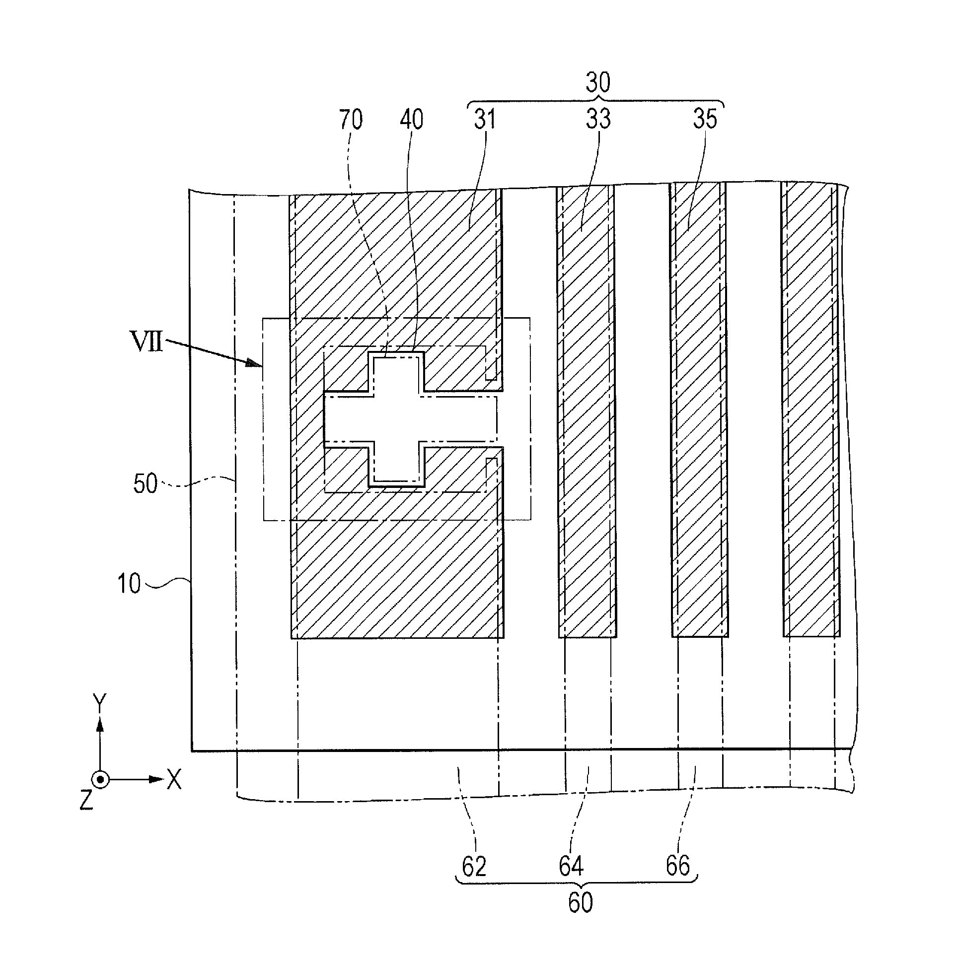 Mounting structure, electro-optical apparatus, and electronic apparatus