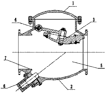 Rotary interception swing check valve