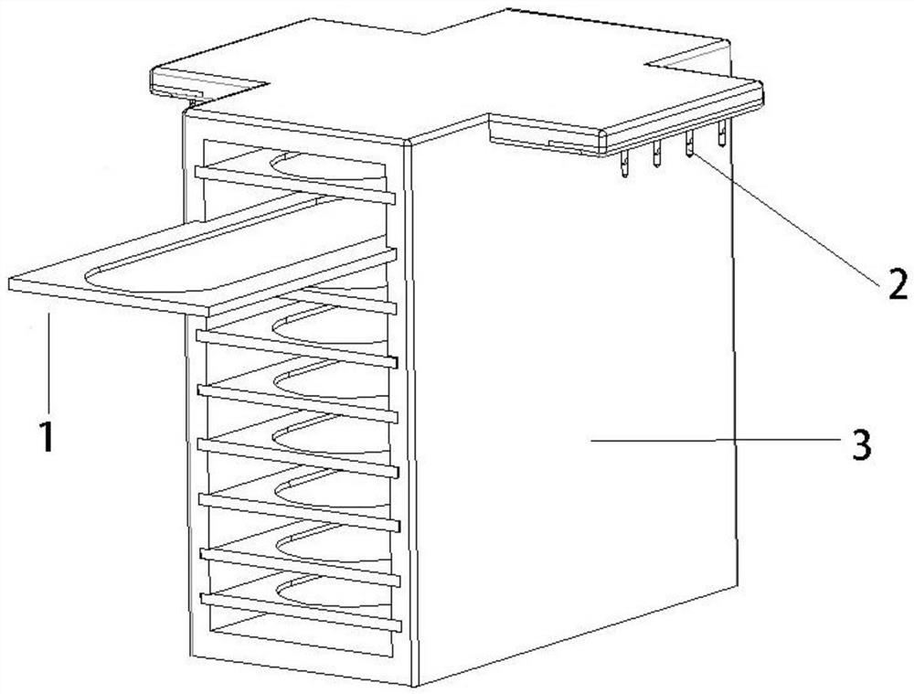 Pulling type multi-functional ink disc rack for teaching