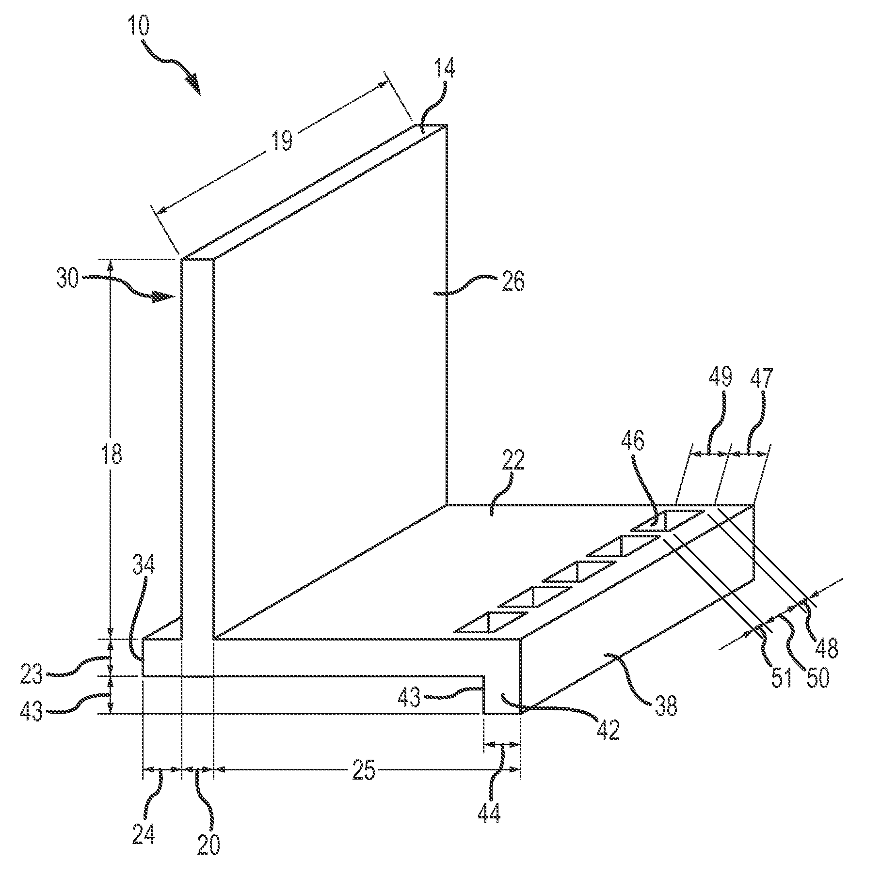 Cantilevered wing wall