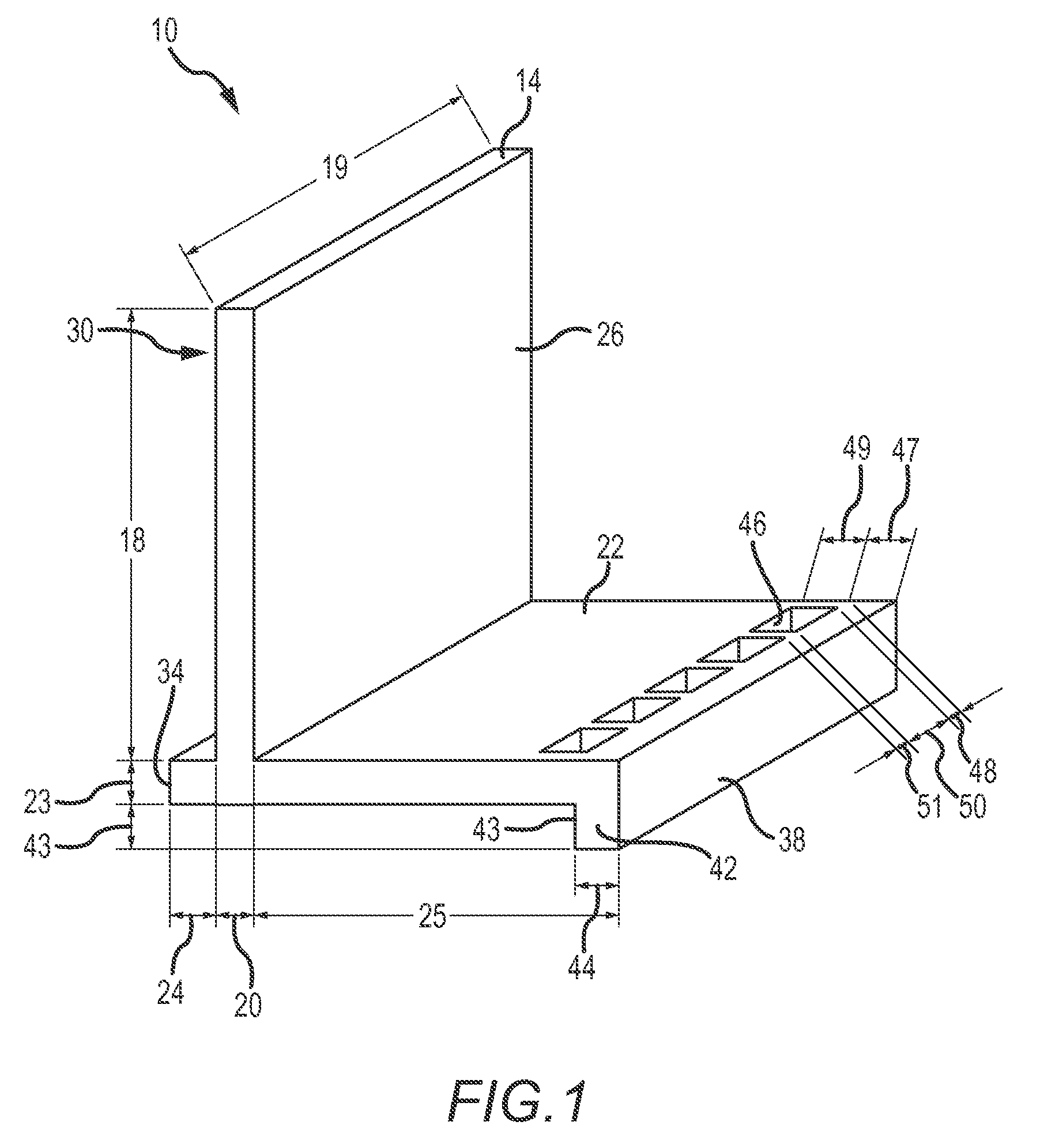 Cantilevered wing wall