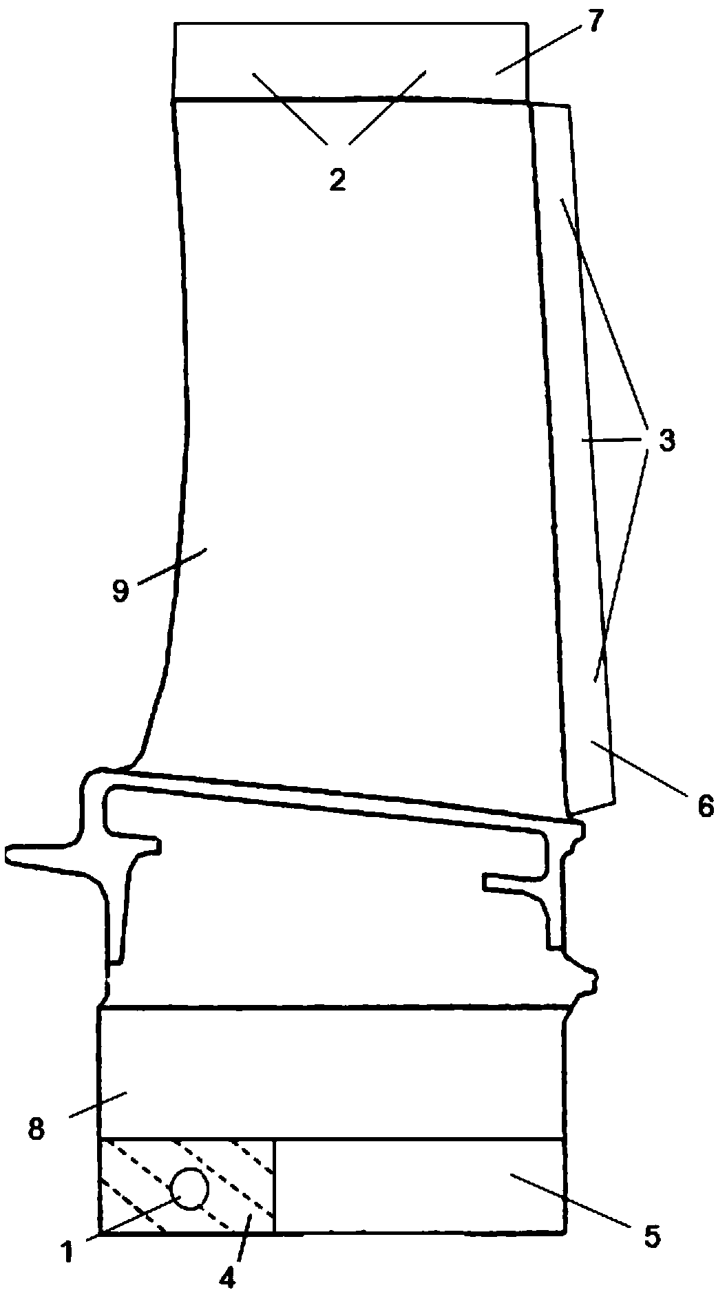 Positioning method for ceramic core of single crystal turbine working blade